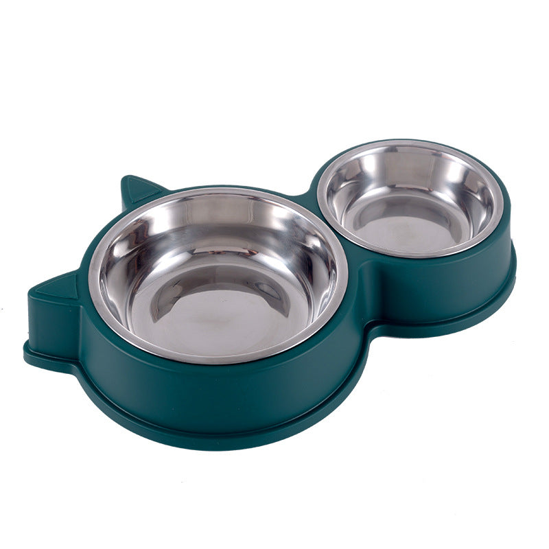 Double Anti-Spill Pet Bowl with Automatic Water Dispenser for Dogs and Cats