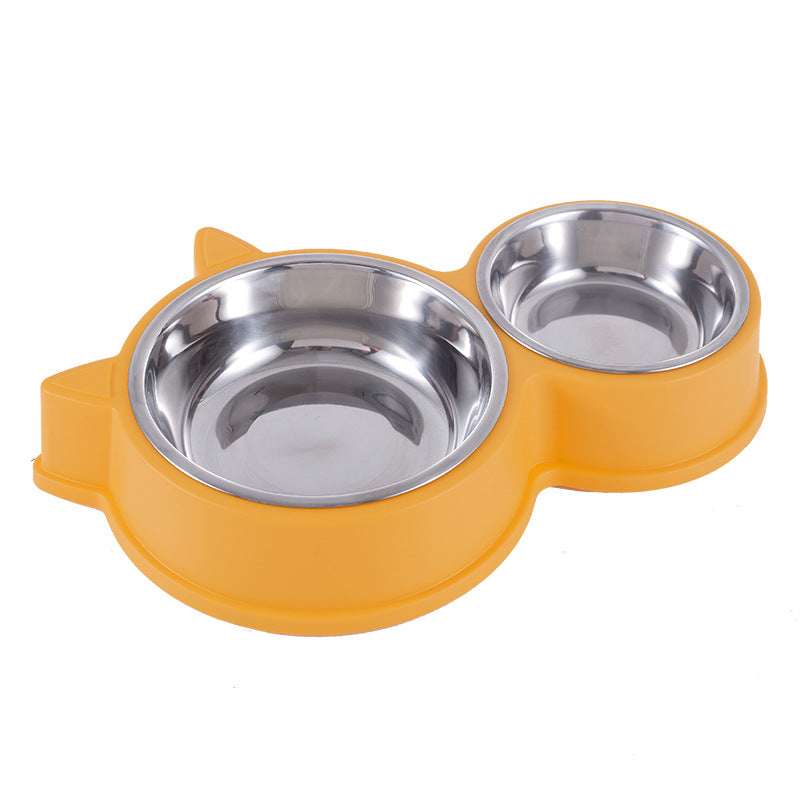 Double Anti-Spill Pet Bowl with Automatic Water Dispenser for Dogs and Cats