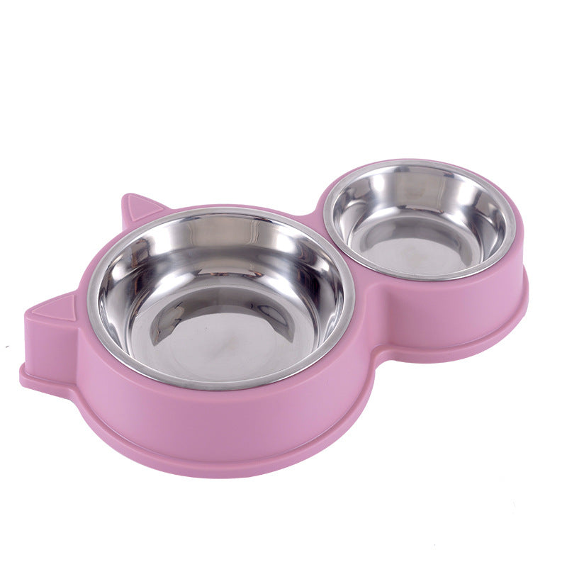 Double Anti-Spill Pet Bowl with Automatic Water Dispenser for Dogs and Cats